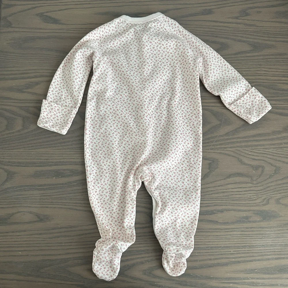 RALPH LAUREN BABY GIRL FLORAL COTTON COVERALL